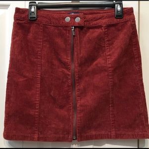 Blue Spice burnt orange mini with zipper down the front | Size 13